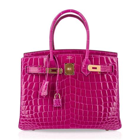 pink croc hermes bag|hermes bag crocodile skin price.